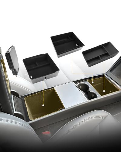 Organiseur console Tesla Model Y Juniper anti-bruit pour sécuriser vos objets précieux