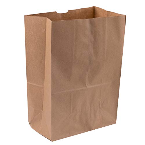 Generic Large Paper Grocery Bags, 12x7x17 Kraft Brown Heavy Duty Sack 57 Lbs (100 Count)