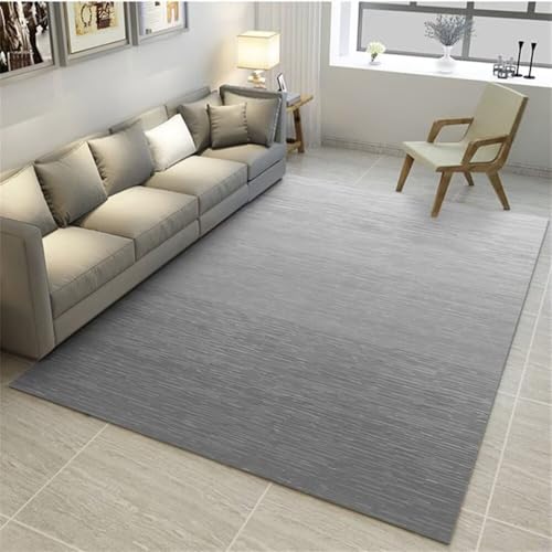 Tapis interieur gris 70x140cm deco maison lavable et isolant phonique - 2
