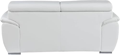 Miniatura 16 de Blackjack Furniture 4571 Veal Collection - Juego de sofá de 3 piezas de piel auténtica, sofás modernos con reposacabezas ajustables, cojines de