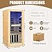 RIGO Infrared Sauna Home Sauna Cabin, Home Far-Infrared Sauna Cabin, Single-Person Use, African Ayous Wood Sauna Cabin, 900W, 120V with Control Panel, 32.2 x 28.3 x 61.4 inches