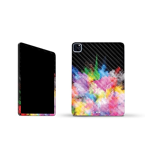 Image of MightySkins Carbon Fiber Skin Compatible with Apple iPad Pro 11 inch M2 4th Gen (2022) Full Wrap Kit - Paintsplosion | Protective, Durable Textured Carbon Fiber Finish | Easy to Apply | Made in The USA