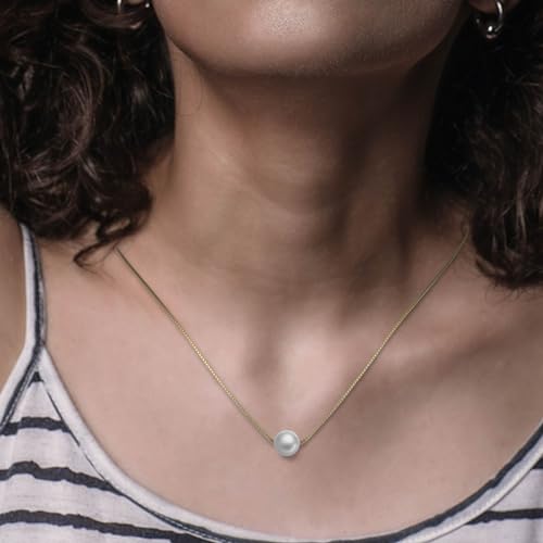 Mother in Law Pearl Gift, Wedding Day 8mm Single Pearl Pendant Necklace for New Mother-in-law, Affirmation Gifts for MIL2