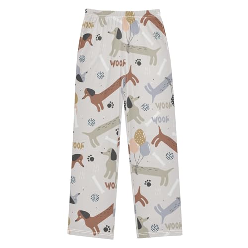 Boys' Pants Dogs Dachshund Balloon Funny Long Bottoms Jogger Pants Elastic Waist Trousers with Pockets S-XL