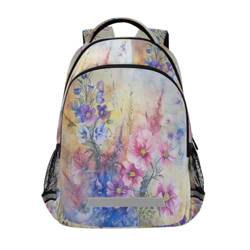 Sac à dos d'été fleuri violet pour illuminer les journées d'école de votre enfant