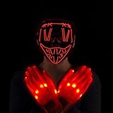 【OCASIÓN】: El diseño creativo resalta la atmósfera misteriosa. La máscara y los guantes se pueden usar en muchas ocasiones, Halloween, discotecas, clubes, mascaradas, cumpleaños, carnaval, atracciones embrujadas, eventos Monster Con, etc.
