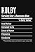 Kolby Serving Size 1 Awesome Man % Daily Value Hard Worker Unrivaled Skills Sense of Humor Flatulence Handsome Notebook: Lined Journal, 120 Pages, 6 x 9, Matte Finish