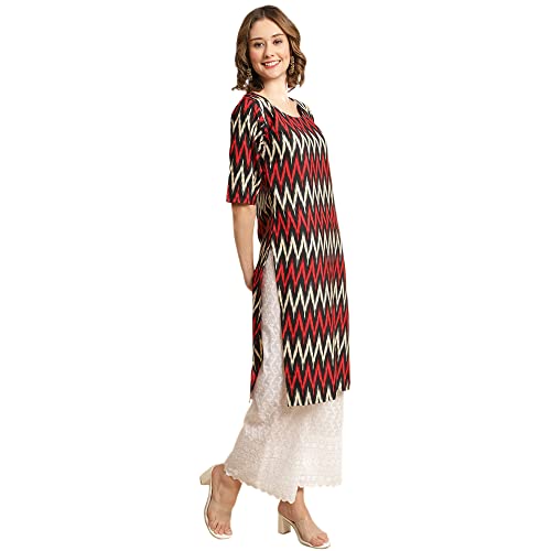 Image of Pinkmint Women's Crepe Digital Printed Straight Kurta