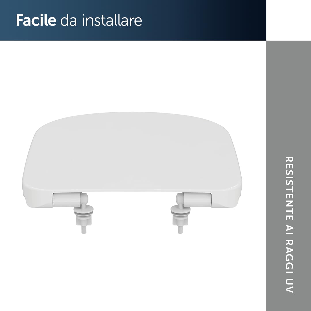 Ideal Standard - I.Life A sedile con cerniere in metallo e chiusura ammortizzata - Bianco