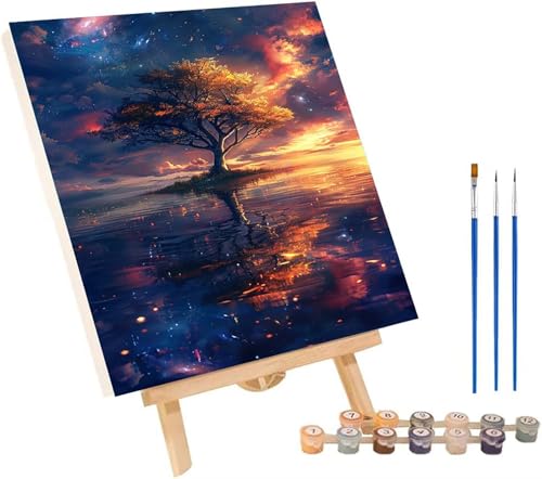 �y�C���g�o�C�i���o�[ ���v �ȒP DIY �������G �����̖� Paint by Numbers �y�C���g�u���V�ƃA�N�����痿�t�� ���G �L�����o�X ��l�̂��߂̃N���G�C�e�B�u�Ȏ �h��G ���� ��l�p �z�[���E�H�[���f�R���[�V���� �a�����v���[���g���� 