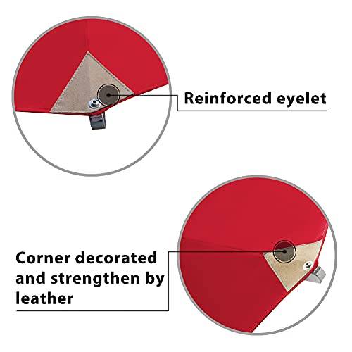 EliteShade USA 10-Year-Non-Fading 11Ft 3 Tiers Market Umbrella Patio Outdoor Cylinder Auto Push-up Table Umbrella with Ventilation, Logo Red - Image 6