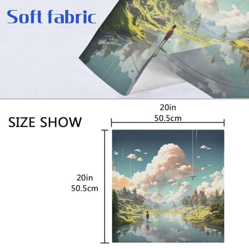 Servilletas de Tela Satinadas Fairy Tale Set x6 miniatura 7