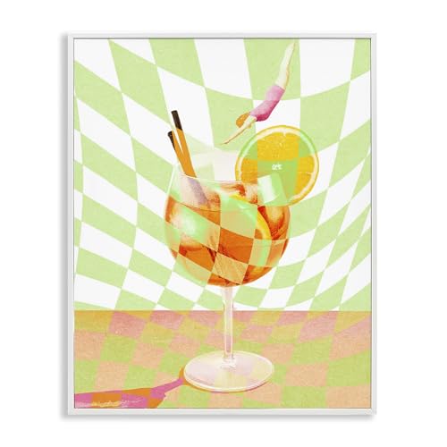 Poster rétro Lil 'Rue Stupell Industries cadre blanc 50x40 cm