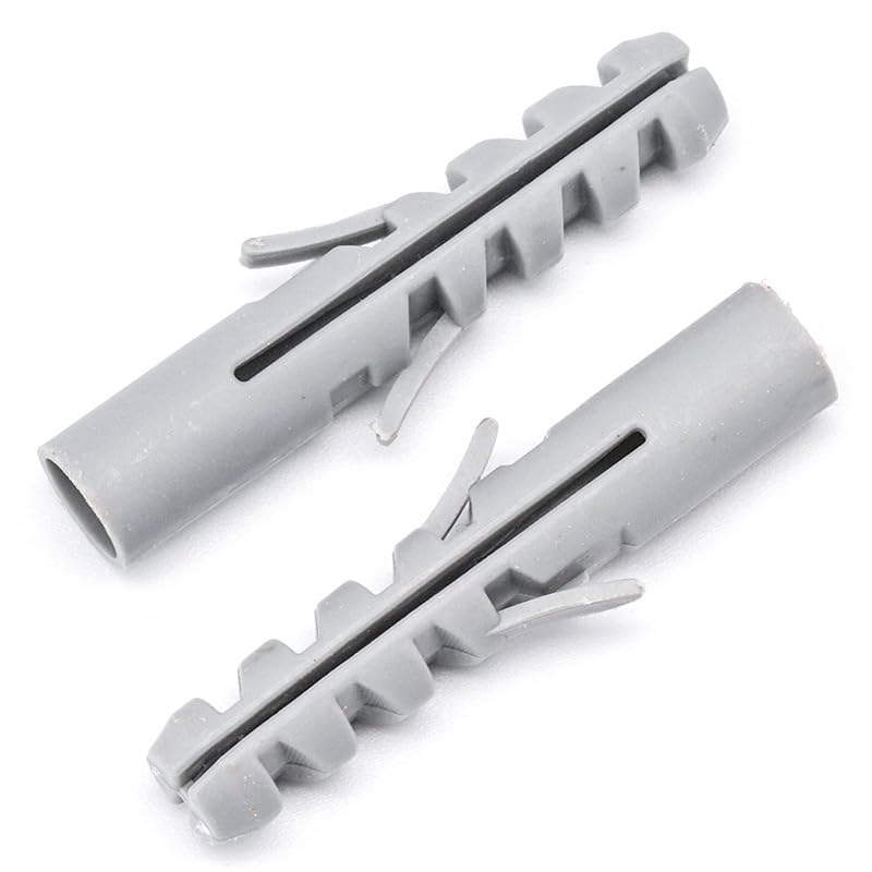 GuuYebe 6-Pack Brick Wall Anchors – Heavy Duty 12mm X 60mm Nylon Concrete Expansion Plugs, No-Slip Ribbed Design, For TV Mounts, Furniture, Shelves, Masonry
