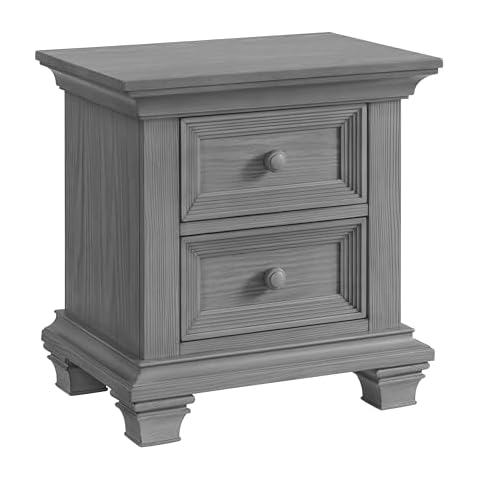 Oxford Baby Weston 2-Drawer Nightstand, Dusk Gray Cover
