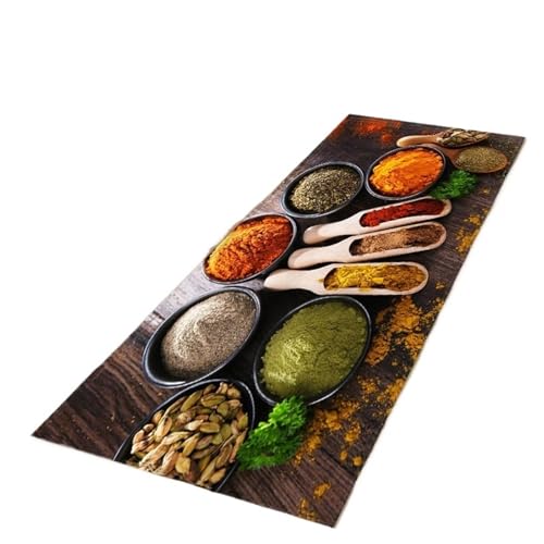 Tapis moderne résistant et lavable en machine pour décoration de cuisine 2pc - 2