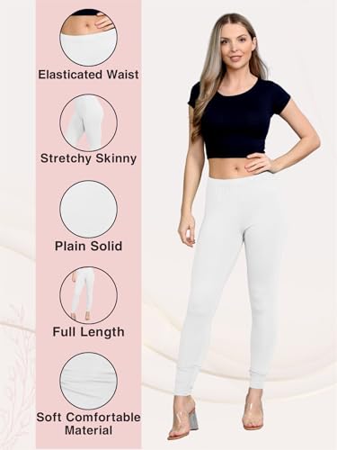 Leggings viscose blanc anti-serrement extensible cheville 40-42 - 6