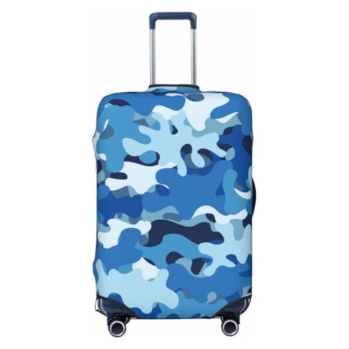 Luggage Cover Protector - Blue Sky Camo Print Fit 29-32 Inch Suitcase Covers for Luggage