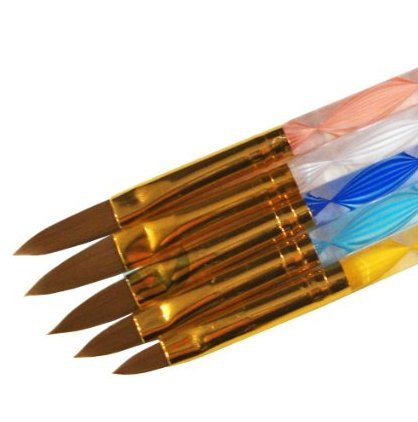 WAWO Sable Acrylic Nail Art Design Paint Painting Brush Pen Size 4.6.8.10.12 by WAWO WAWO Sable Acrylic Nail Art Design Paint Painting Brush Pen Size 4.6.8.10.12 by WAWO