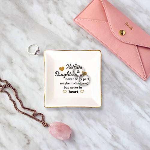 Aeiniwer Warehouse No.9 Mother Gift From Daughter Home Decoration Square Ring Jewelry Dish Ceramic Trinket Tray For Mother Birthday Christmas #TOP2