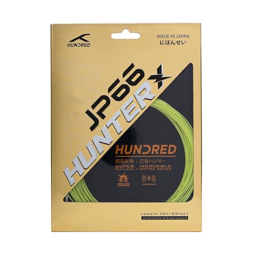 Image of Hundred JP 66 Hunter X Badminton String | Advanced Repulsion & Control | Premium Hitting Sound | Excellent Shock Absorption | Professional Tournament-Grade String
