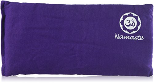 Hot Cold Namaste Yoga Eye Pillow Lavender for Sleep, Migraine Headaches, Stress Relief, Meditation By Happy Wraps - Purple