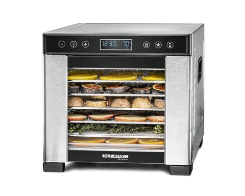 Rommelsbacher Essiccatore Da 650, Superficie Di Essiccazione 0,5 M², Con 7 Vassoi In Acciaio Inox, 1 Griglia Di Essiccazione, 1 Disidratazione, Displa