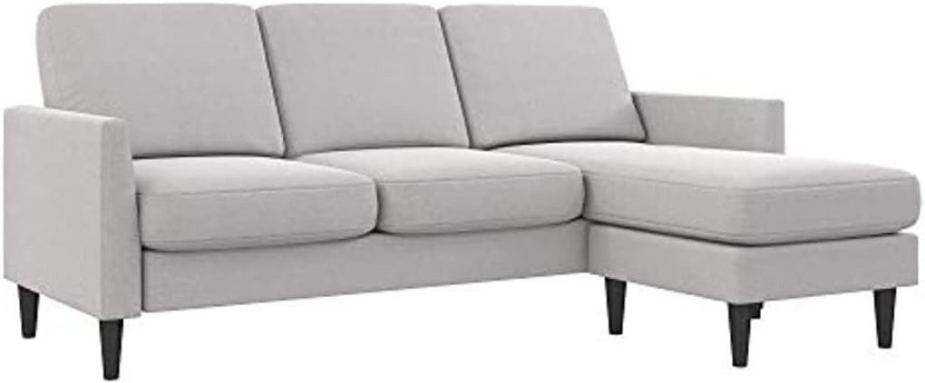 Sofa Sectional, Light Gray Linen
