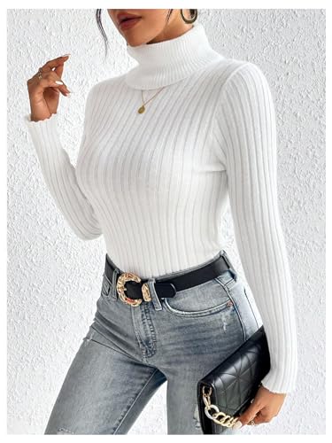 SOLY HUX Women's Sweater Turtleneck Long Sleeve Casual Slim Fit Pullover Tops3