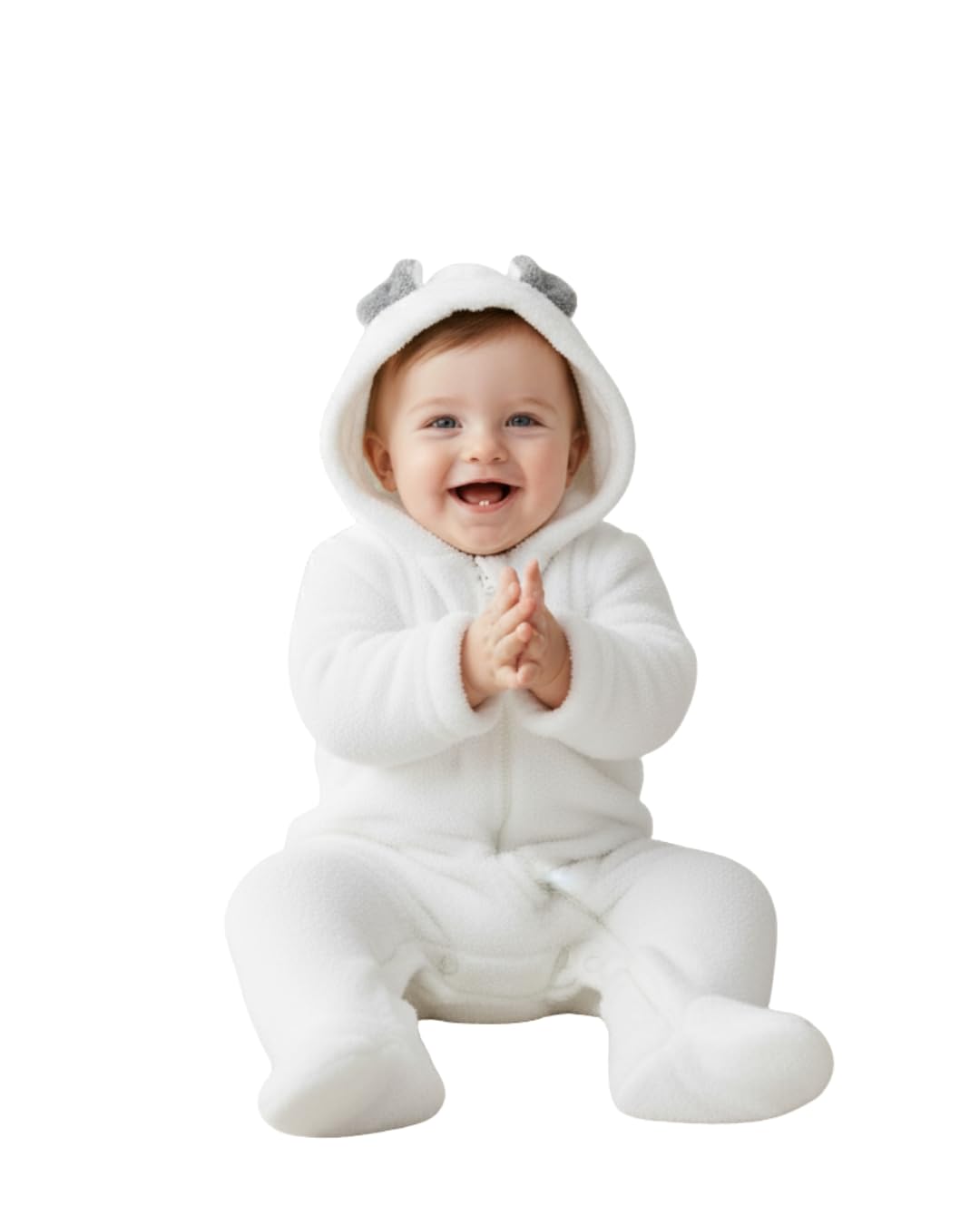 Fleece Footed Snowsuit Newborn Hooded Rompers Long Sleeve Onesies Button Closure Warm Infant Winter Outfits,Baby Boys Girls Snowsuit Pajamas Cute Bear Ear Bodysuits Outwear.-image-25