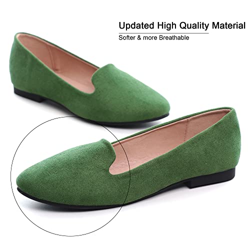 Image of Dear Time Women's Casual Loafers Flats Comfortable Round Toe Dress Shoes Slip On Ballet Flats for Women Work Office Shoes