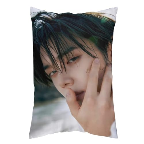 Yeonjun ヨンジュン TXT 4 抱き枕カバー 長方形 等身大クッションカバー 両面プリント 気持ちいい 安眠 隠しファスナー式 伸縮性 着脱簡単 肌触り良い 柔らかい 四季兼用 ベッド飾り 12 "x20 "