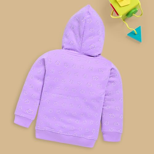 Image of LuvLap Baby Girls Full Sleeve Hooded Sweatshirt & Pyjama Set Pack of 1