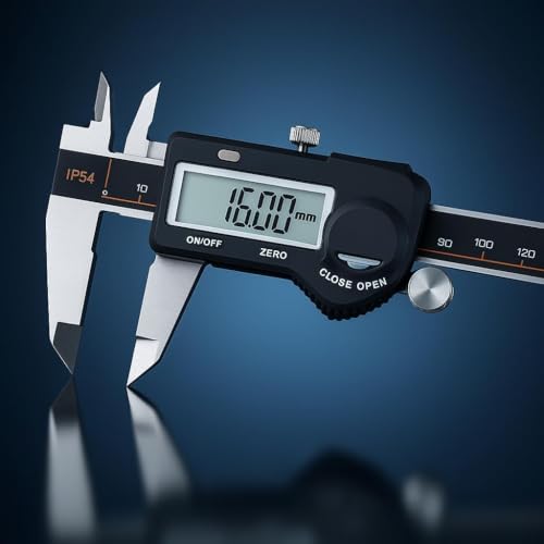 Image of Digital Vernier Caliper 150mm /6 Inch, Stainless Steel Electronic Caliper with LCD Display, 0.01mm Accuracy, Inch /MM Conversion, Precision Measuring Tool for DIY, Woodworking & Engineering