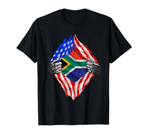 Super South African Heritage Proud South Africa Roots Flag T-Shirt