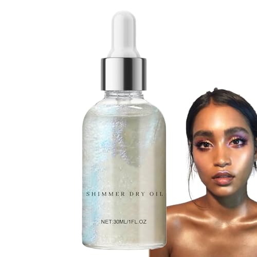 Corporal Con Destellos – Seco Con Purpurina Impermeable 30ml | Loción Luminosa Corporal Ligera | Iluminador Hidratante Para Piel Radiante Y Brillo Veraniego Duradero