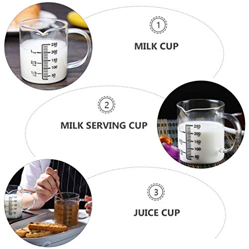 Copo de medição Cabilock para leite e café, leite e creme, jarro para leite e cozinha
