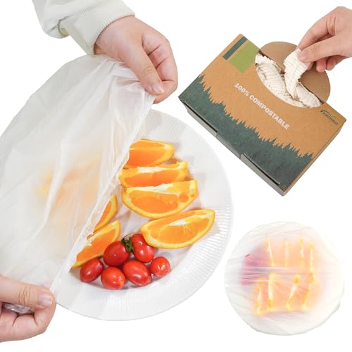 10 Best Compostable Food Wraps for Eco-Friendly Kitchen Storage 10 Compostable Reusable Food Storage Bowl Covers (50 Pack)