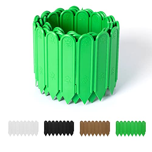 SYLJ Borde De Paisaje De Jardín/Valla De Jardín Borde, Borde De Cama Flexible, Plástico, Border De Flores, Palisada, para El Sendero del Jardín, Largo: 4m/6m, Alto: 22cm