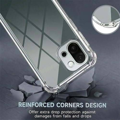Image of Fashionury 3D Raised Transparent Crystal Clear Back Cover for OnePlus 13S 5G | Shockproof Design | Anti-Slip Grip | Camera Protection | 360 Degree Protection Mobile Case