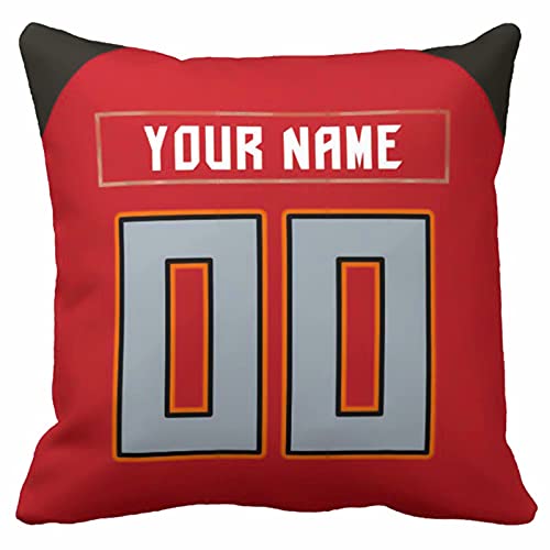 Image of ANTKING Throw Pillow 2 Pack with Custom Name and Number Personalized Gift for Men Women Boys