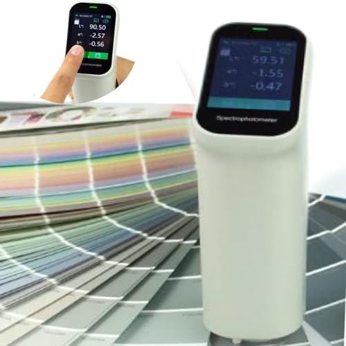 Digital Colorimeter Touch Screen Color Meter Analyzer Color Measurement with Accuracy 0.01 Aperture 6mm Visual Observation Method D/8 SCI for Coating Ceramic Plastic Paint Test