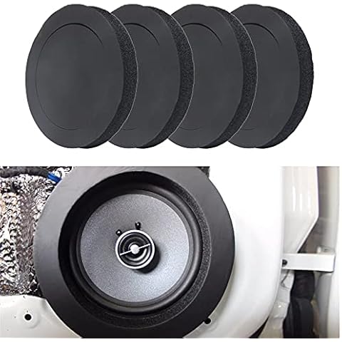 6.5" Foam Speaker Enhancer, AngleKai 4Pcs Self Adhesive Speaker Fast Rings, Universal High Rebound Sponge Bass Blocker Kit for Car Door Speaker Foam Rings Cover