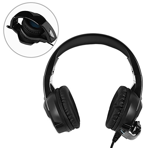 Qingta Gaming-headset, 3,5 mm jackplug, stereo-bas, surround-geluidsisolatie, gaming koptelefoon met microfoon en… - Image 3