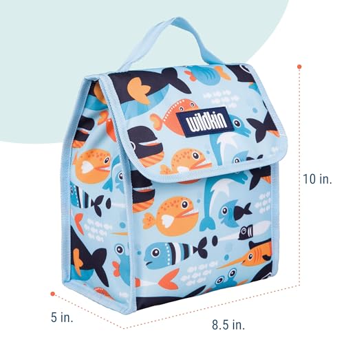 Image of Wildkin Kids Insulated Lunch Bag - Reusable, Ideal for Hot /Cold Snacks, School & Travel - Big Fish
