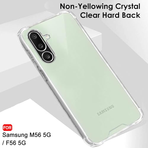 Image of TheGiftKart Crystal Clear Back Cover Case for Samsung Galaxy M56 5G / F56 5G | Shock Proof 360 Protection | Hard Clear Back Cover Case for Samsung Galaxy M56 / F56 5G (PC & TPU, Transparent Bumper)