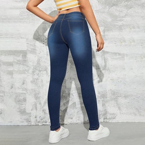 Jeggings for Women Stretchy High Waist Skinny Jeans with Pockets Jean Leggings High Rise Denim Pants Trendy 20252