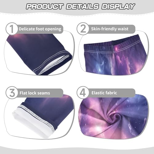 Toddler Girls Leggings Printed Yoga Pants Leggings Purple Bule Cloudy Two for Kids3