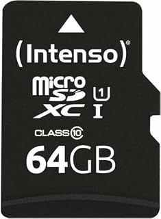 Intenso Premium microSDXC 64GB Class 10 UHS-I Speicherkarte inkl. SD-Adapter (bis zu 90 MB/s)