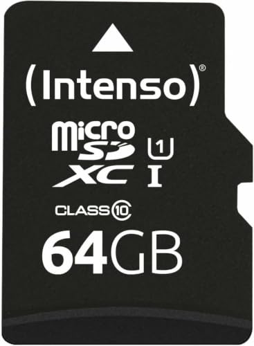 Intenso Premium microSDXC 64GB Class 10 UHS-I Speicherkarte inkl. SD-Adapter (bis zu 90 MB/s) schwarz